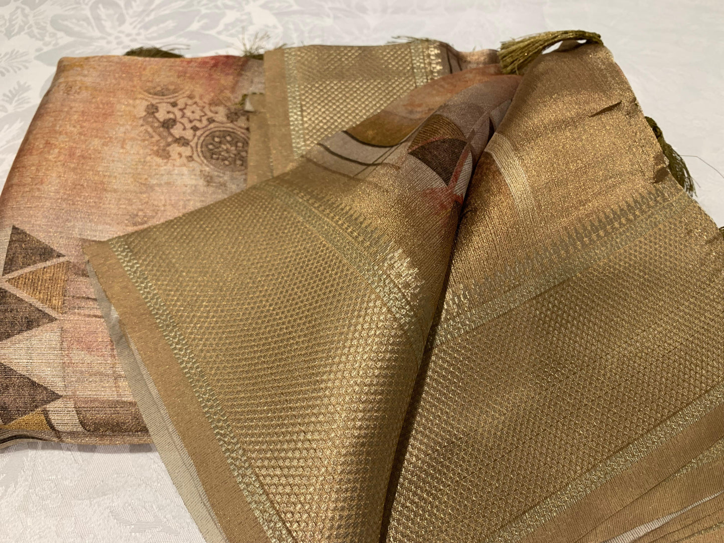 Tissue Banarasi Silk Printed Designer Saree