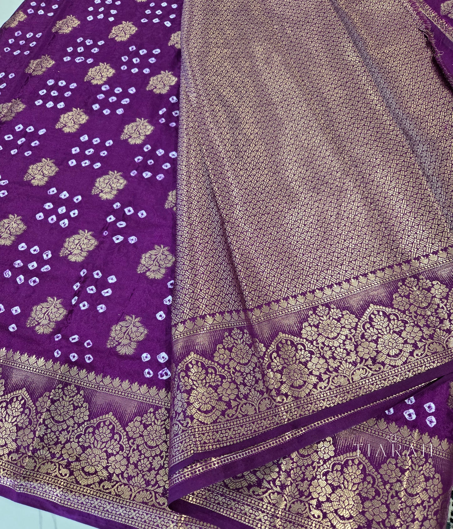 Bandhej Silk Saree