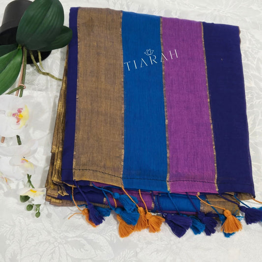 Multicolour Mulcotton Saree