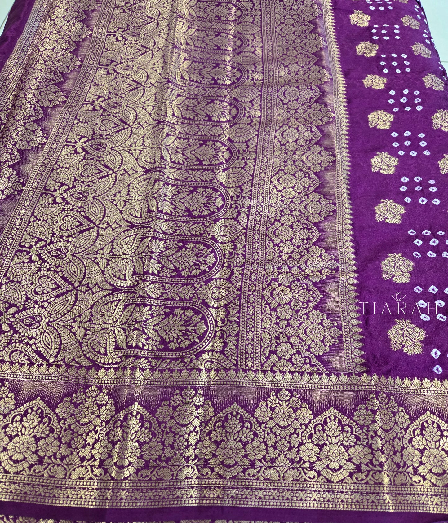 Bandhej Silk Saree
