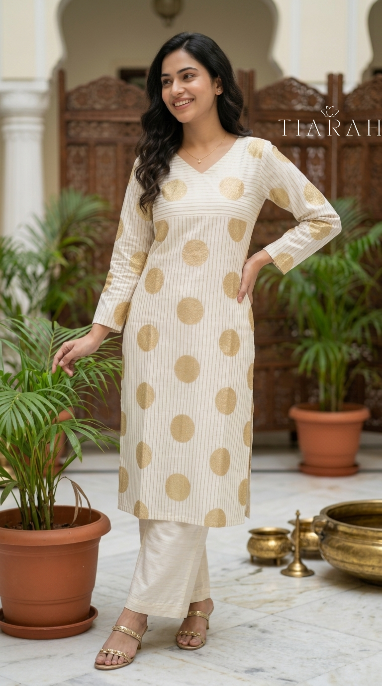 Chanderi Cotton Kurti Top