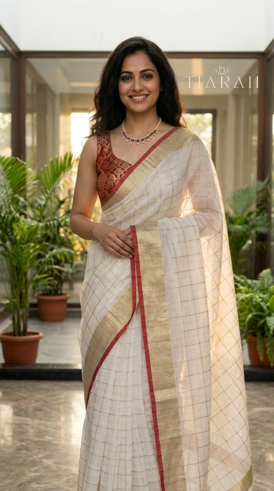 Chanderi Cotton Kasavu Saree