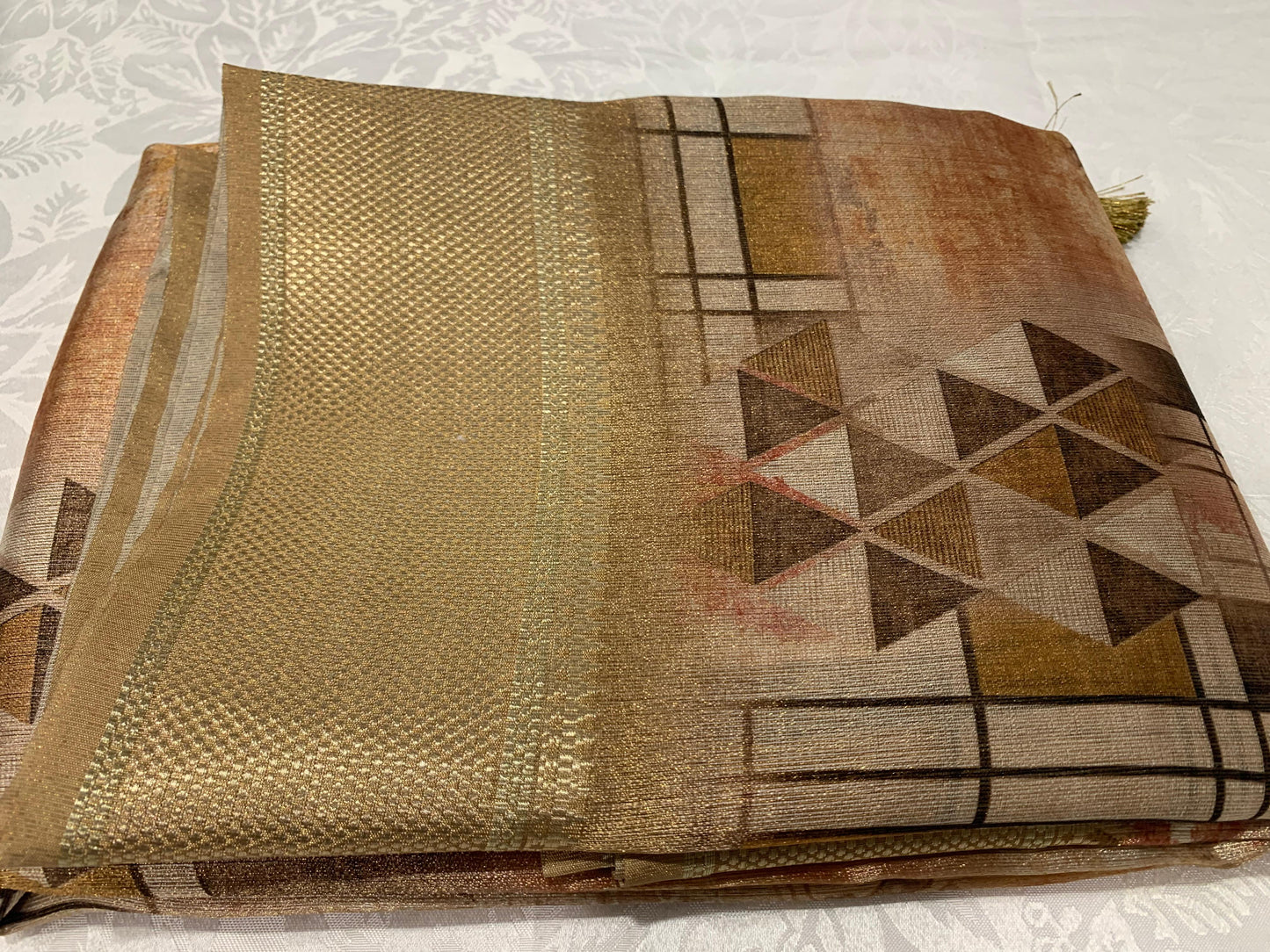 Tissue Banarasi Silk Printed Designer Saree