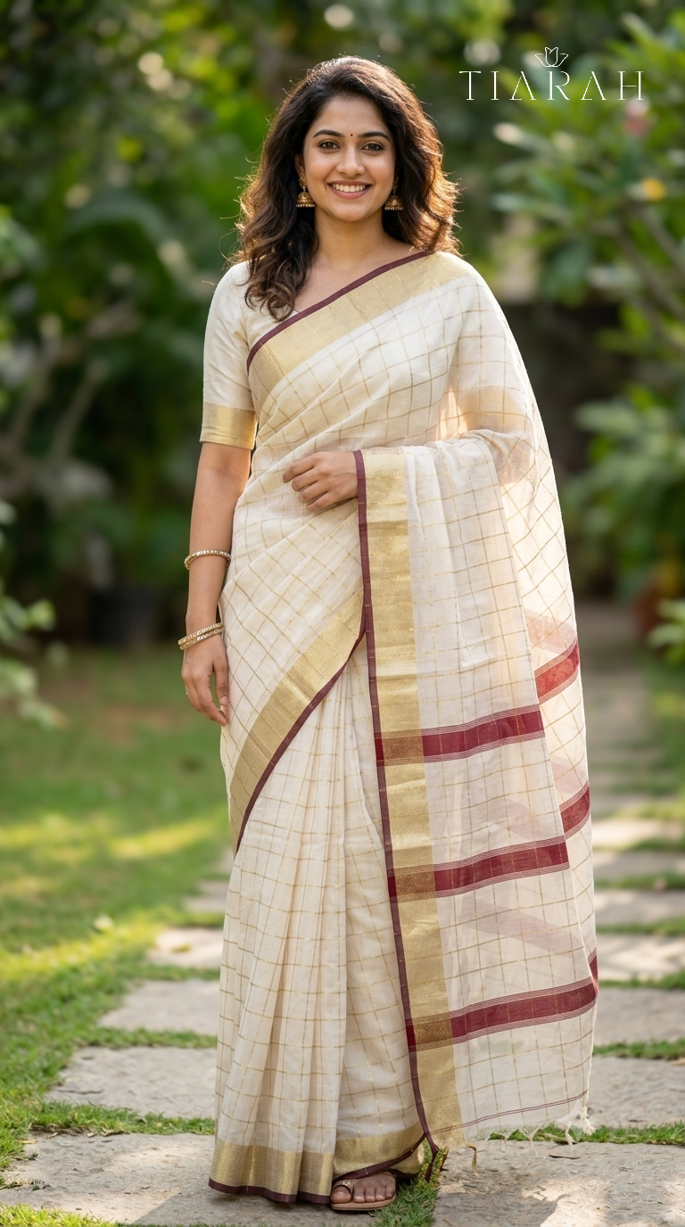 Chanderi Cotton Kasavu Saree