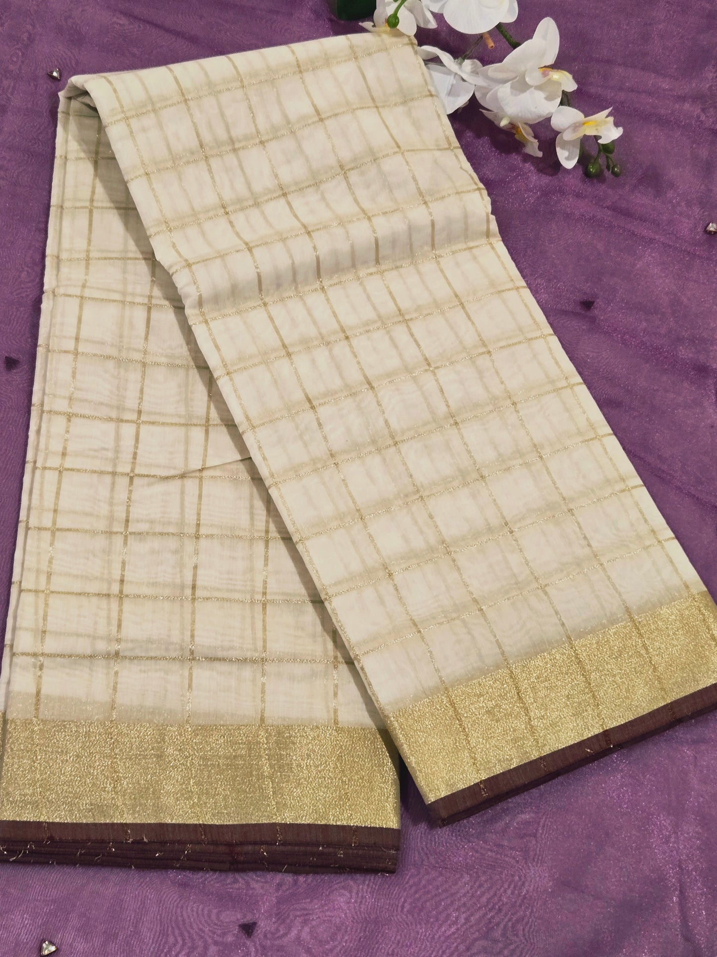 Chanderi Cotton Kasavu Saree
